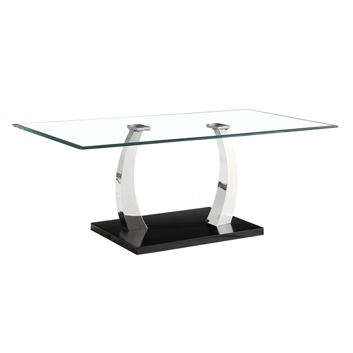 Phoenix Steel Base Glass Top Coffee Table